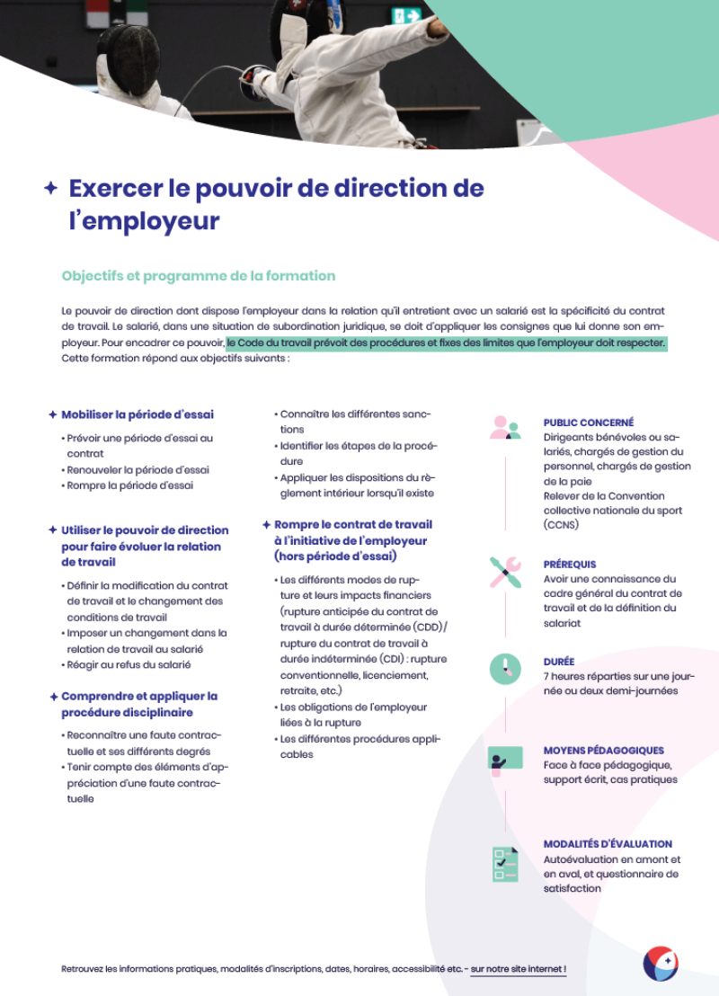 Programme pouvoir de direction