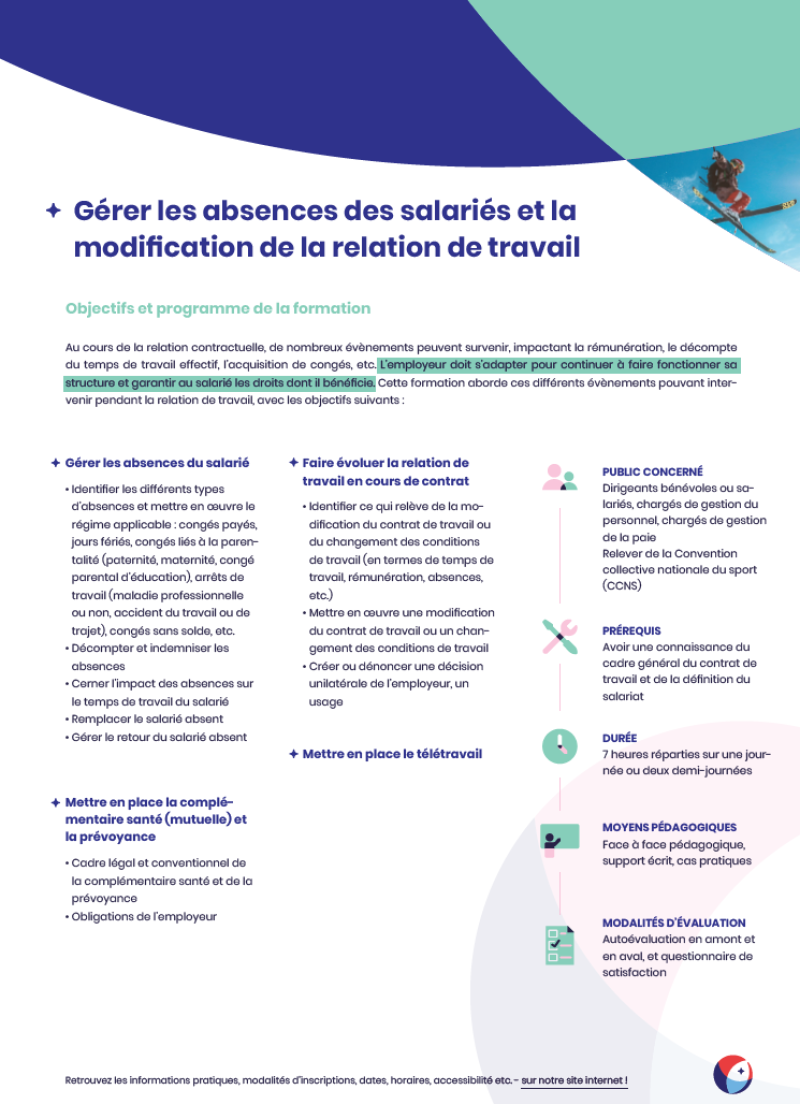 Programme absences et modification